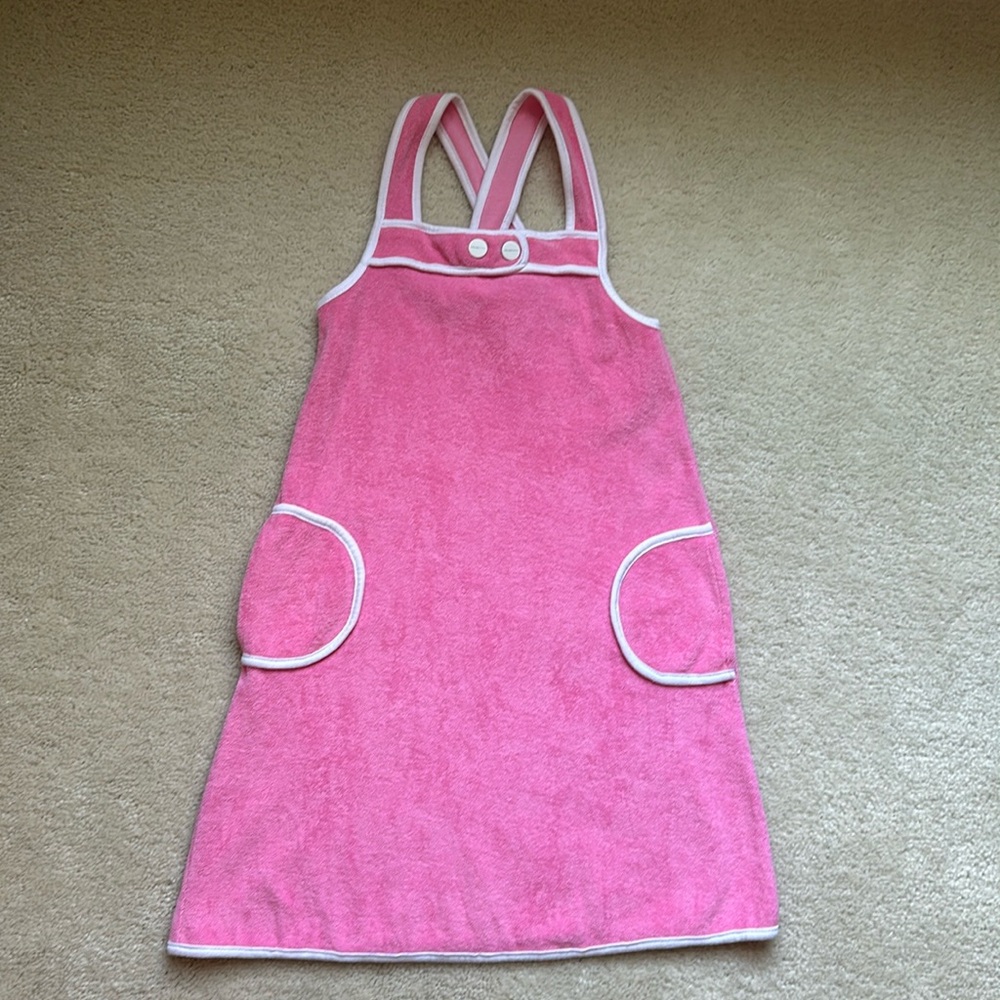 Jacadi pink terry dress - girls size 6